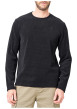Thumbnail T-shirt noir uni avec une coupe droite et des manches longues