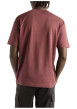 Thumbnail T-shirt en coton bordeaux uni avec un col rond et un logo brodé sur le coeur - Image 2
