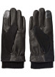 Thumbnail Gants en cuir de mouton noirs pourvus du logo de la marque embossé