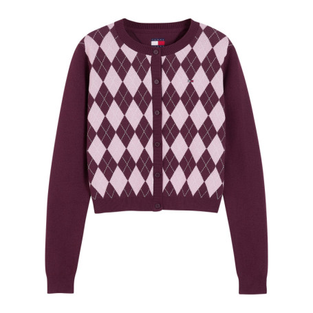 Gilet en coton biologique bordeaux coupe...