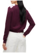 Thumbnail Gilet en coton biologique bordeaux coupe ajustée pourvu d'un col rond - Image 3