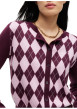 Thumbnail Gilet en coton biologique bordeaux coupe ajustée pourvu d'un col rond - Image 4