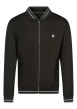 Thumbnail Sweat zippé noir uni à col bomber avec des liserés et le logo