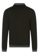 Thumbnail Sweat zippé noir uni à col bomber avec des liserés et le logo - Image 2