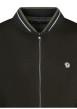 Thumbnail Sweat zippé noir uni à col bomber avec des liserés et le logo - Image 3