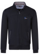 Thumbnail Sweat zippé bleu marine côtelé avec un col montant et des poches