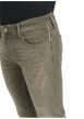 Thumbnail Jean en coton mélangé taupe coupe slim pourvu d'une fermeture par zip et bouton - Image 5