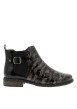 Thumbnail Boots en cuir bronze à talon décroché bas avec un zip et un soufflet élastiqué - Image 2
