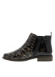 Thumbnail Boots en cuir bronze à talon décroché bas avec un zip et un soufflet élastiqué - Image 3