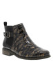Thumbnail Boots en cuir bronze à talon décroché bas avec un zip et un soufflet élastiqué - Image 4