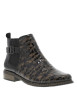 Thumbnail Boots en cuir bronze à talon décroché bas avec un zip et un soufflet élastiqué - Image 9