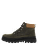 Thumbnail Bottines en cuir kaki à talon décroché bas avec des lacets ronds - Image 3