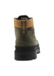 Thumbnail Bottines en cuir kaki à talon décroché bas avec des lacets ronds - Image 4