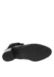 Thumbnail Boots en cuir noires à talon décroché moyen avec un zip et boucles décoratives - Image 6