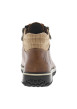 Thumbnail Bottines cognac à talon plat avec des lacets et deux zips latéraux - Image 4