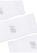 Thumbnail Lot de 3 paires de chaussettes hautes blanches avec logo et bords côtelés - Image 5