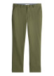 Thumbnail Pantalon chino Denton en coton kaki à coupe droite pourvu de poches