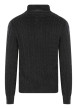 Thumbnail Pull en coton gris avec une coupe droite pourvu d'un col boutonné - Image 2