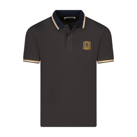 Polo en coton marron pourvu d'une coupe droite...