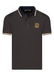 Thumbnail Polo en coton marron pourvu d'une coupe droite et un col boutonné