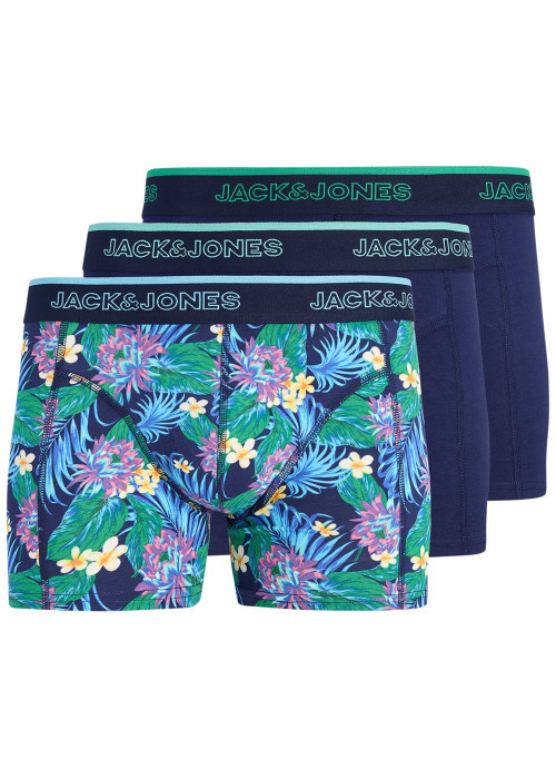 Lot de 3 boxers en coton biologique multicolores pourvus d'une taille élastiquée