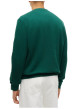 Thumbnail Sweat en coton vert pourvu d'une coupe droite et d'un col rond - Image 3