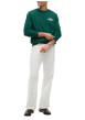 Thumbnail Sweat en coton vert pourvu d'une coupe droite et d'un col rond - Image 5