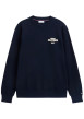 Thumbnail Sweat en coton marine pourvu d'une coupe droite et d'un col rond