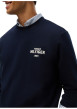 Thumbnail Sweat en coton marine pourvu d'une coupe droite et d'un col rond - Image 4