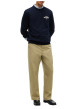 Thumbnail Sweat en coton marine pourvu d'une coupe droite et d'un col rond - Image 5