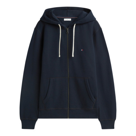 Sweat zippé marine pourvu d'une coupe droite et...