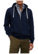 Thumbnail Sweat zippé marine pourvu d'une coupe droite et d'un col à capuche - Image 2