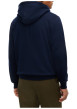 Thumbnail Sweat zippé marine pourvu d'une coupe droite et d'un col à capuche - Image 3