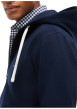 Thumbnail Sweat zippé marine pourvu d'une coupe droite et d'un col à capuche - Image 4