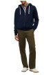 Thumbnail Sweat zippé marine pourvu d'une coupe droite et d'un col à capuche - Image 5