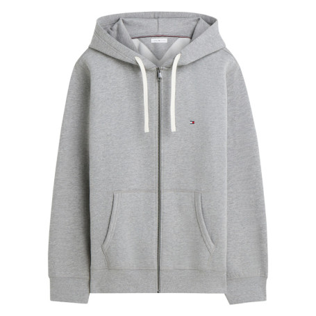 Sweat zippé gris pourvu d'une coupe droite et...