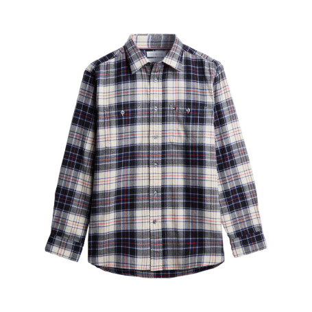 Chemise en coton multicolore à coupe droite...