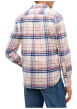 Thumbnail Chemise en coton bleue et écrue à coupe droite pourvue d'un col à revers - Image 3