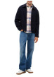 Thumbnail Chemise en coton bleue et écrue à coupe droite pourvue d'un col à revers - Image 4