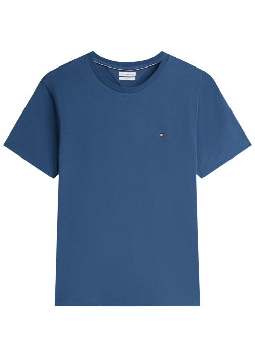 T-shirt en coton biologique bleu pourvu d'une...