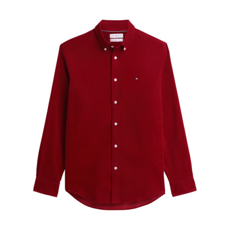 Chemise en coton biologique rouge à coupe...