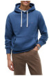 Thumbnail Sweat bleu à coupe droite pourvu d'un col à capuche et de manches longues - Image 2