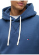 Thumbnail Sweat bleu à coupe droite pourvu d'un col à capuche et de manches longues - Image 4