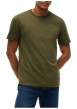 Thumbnail T-shirt en coton biologique kaki pourvu d'une coupe droite et d'un col rond - Image 2