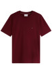 Thumbnail T-shirt en coton biologique bordeaux pourvu d'une coupe droite et d'un col rond