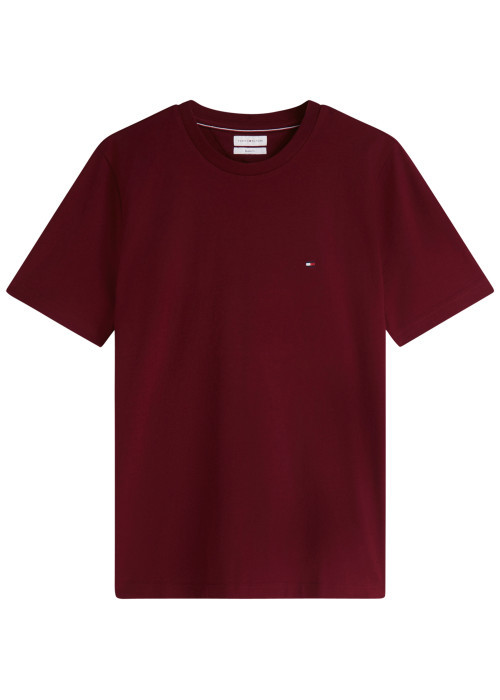 T-shirt en coton biologique bordeaux pourvu...