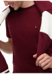Thumbnail T-shirt en coton biologique bordeaux pourvu d'une coupe droite et d'un col rond - Image 4