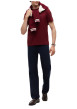 Thumbnail T-shirt en coton biologique bordeaux pourvu d'une coupe droite et d'un col rond - Image 5