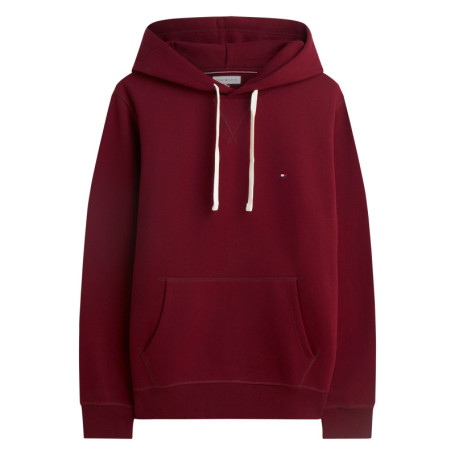 Sweat bordeaux à coupe droite pourvu d'un col à...