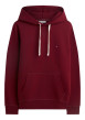 Thumbnail Sweat bordeaux à coupe droite pourvu d'un col à capuche et de manches longues